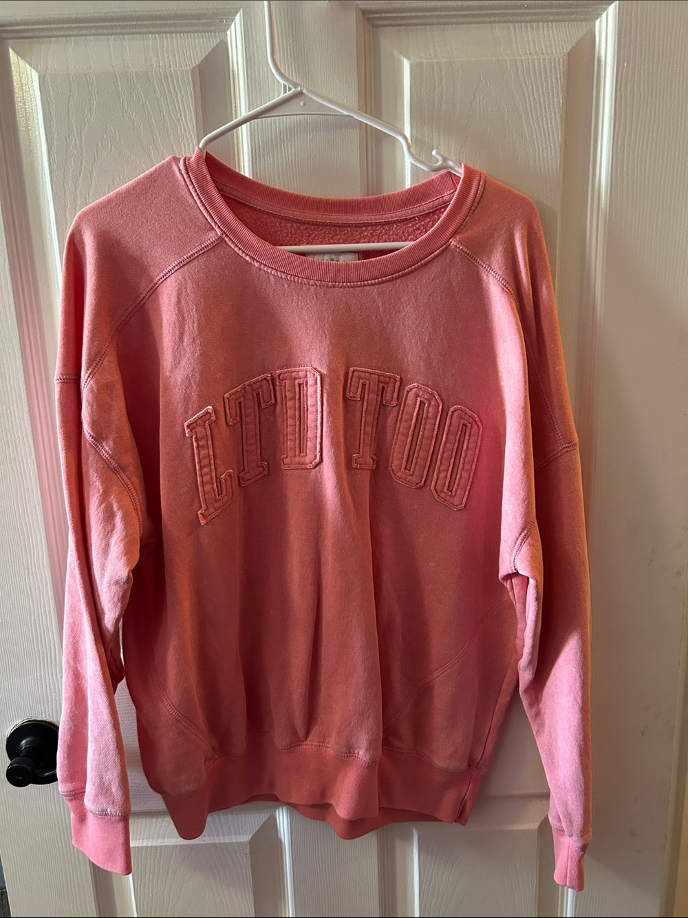 Pink LTDT00 Embroidered Crewneck Sweatshirt